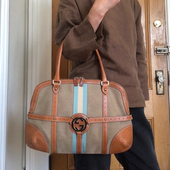 Gucci Handbags - Gucci Reins Vintage Web shoulder bag.